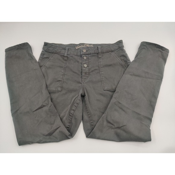 Universal Thread Pants - Universal Thread Women's Hi Rise Skinny Pants Charcoal Gray Button Fly Sz 12/31R